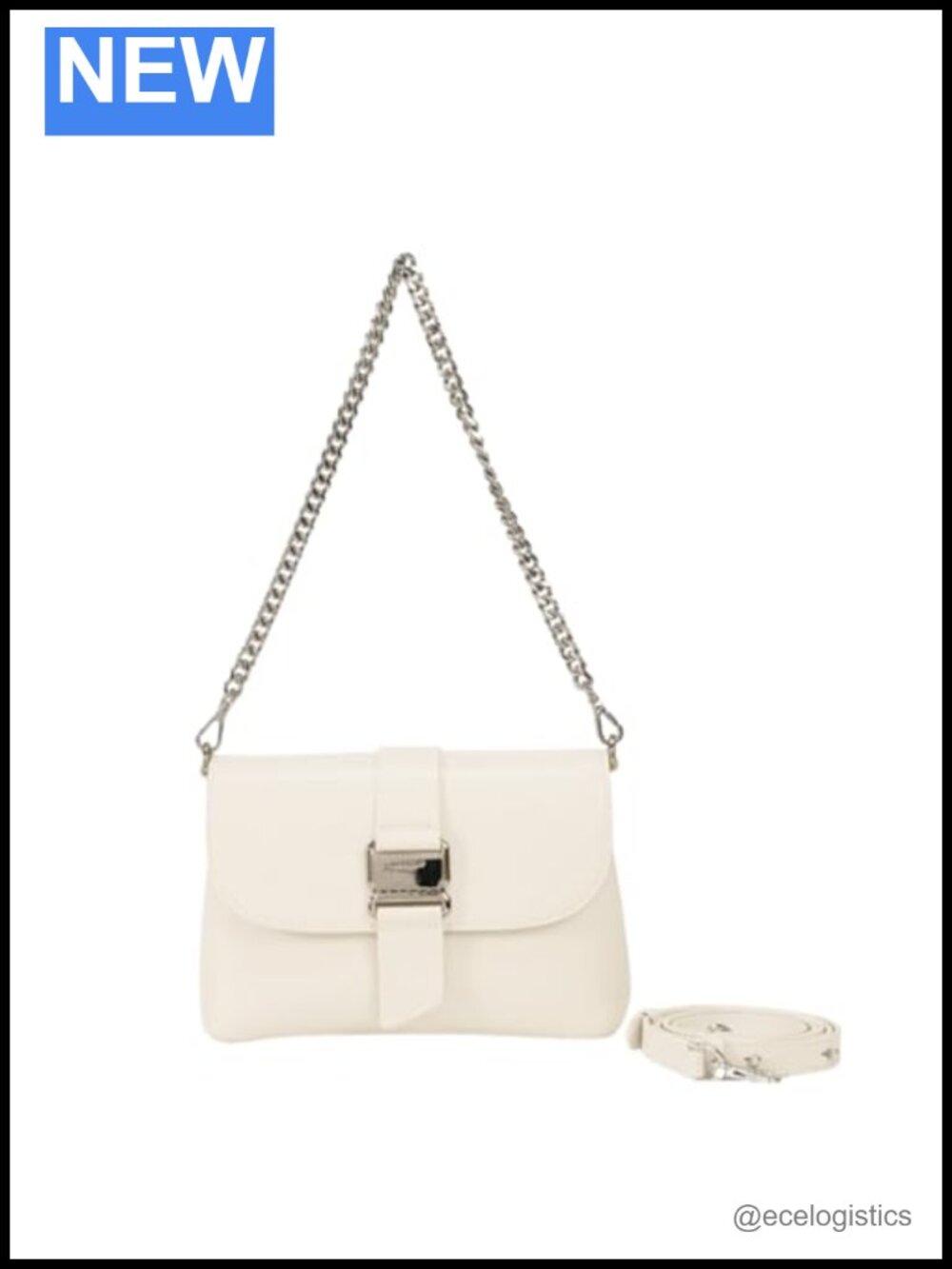 Split Leather Shoulder Bag Crossbody Purse with Chain Strap